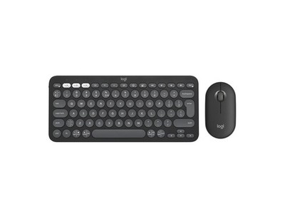 Logitech Pebble 2 Combo Wireless Quiet Keyboard and Mouse, Customisable, Logi