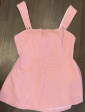 NWT Cider x Polly Pocket Pink Textured Mini Dress XL Sleeveless A-Line Tweed