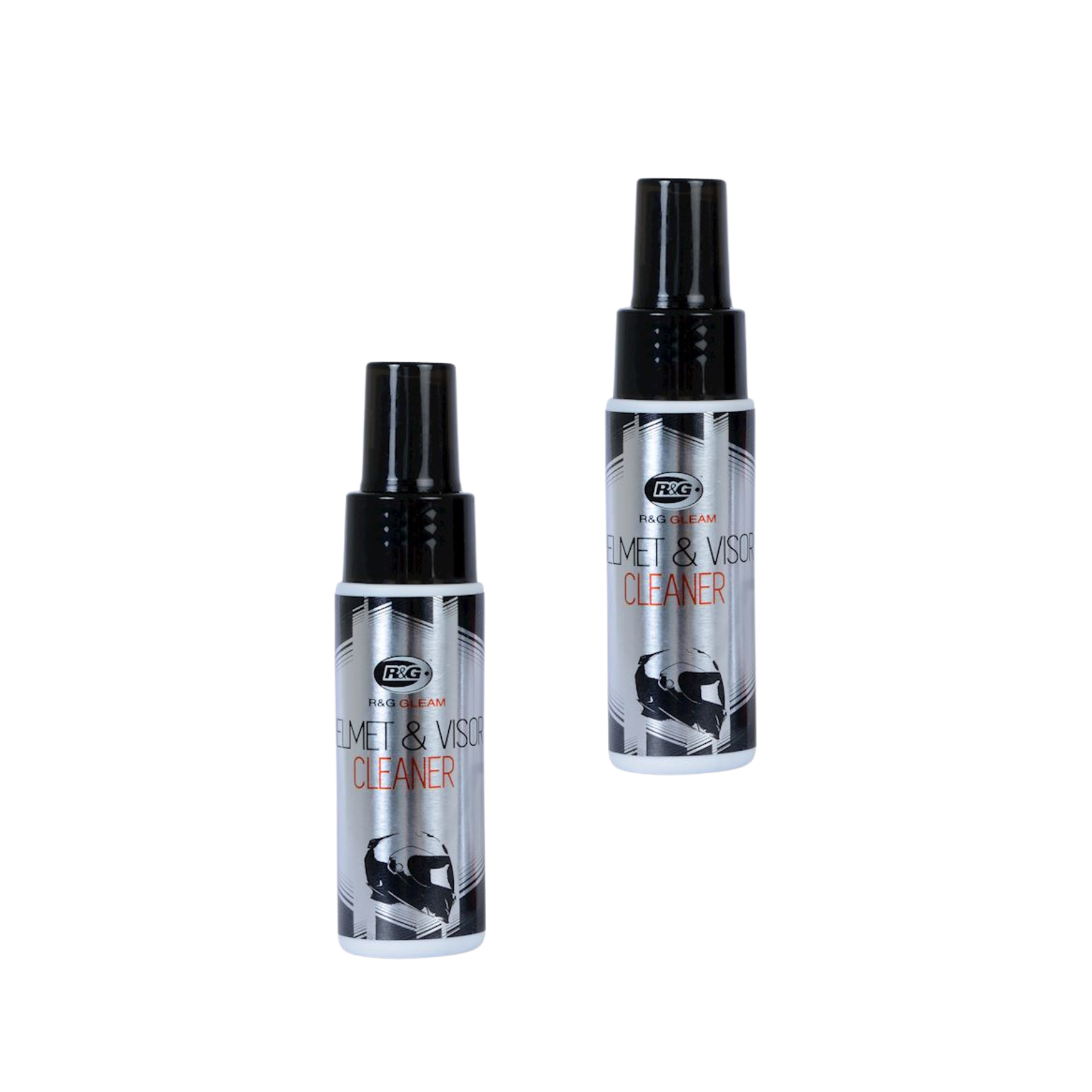 R&G Helmet & Visor Cleaner 50ml TWIN PACK Cleans Visors Goggles & Helmets x2