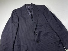 Oxxford Clothes Men's Dark Navy Blue Pinstripe Blazer Sport Coat Jacket Size 42