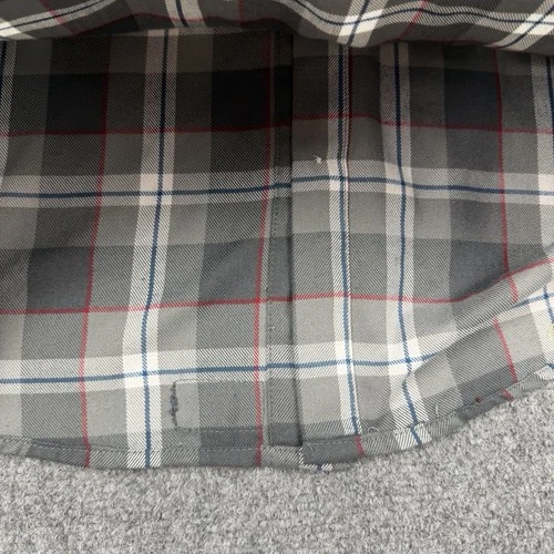 Born Scum Count Me Out Flannel Shirt Mens Small Gray Plaid Long Sleeve image 16