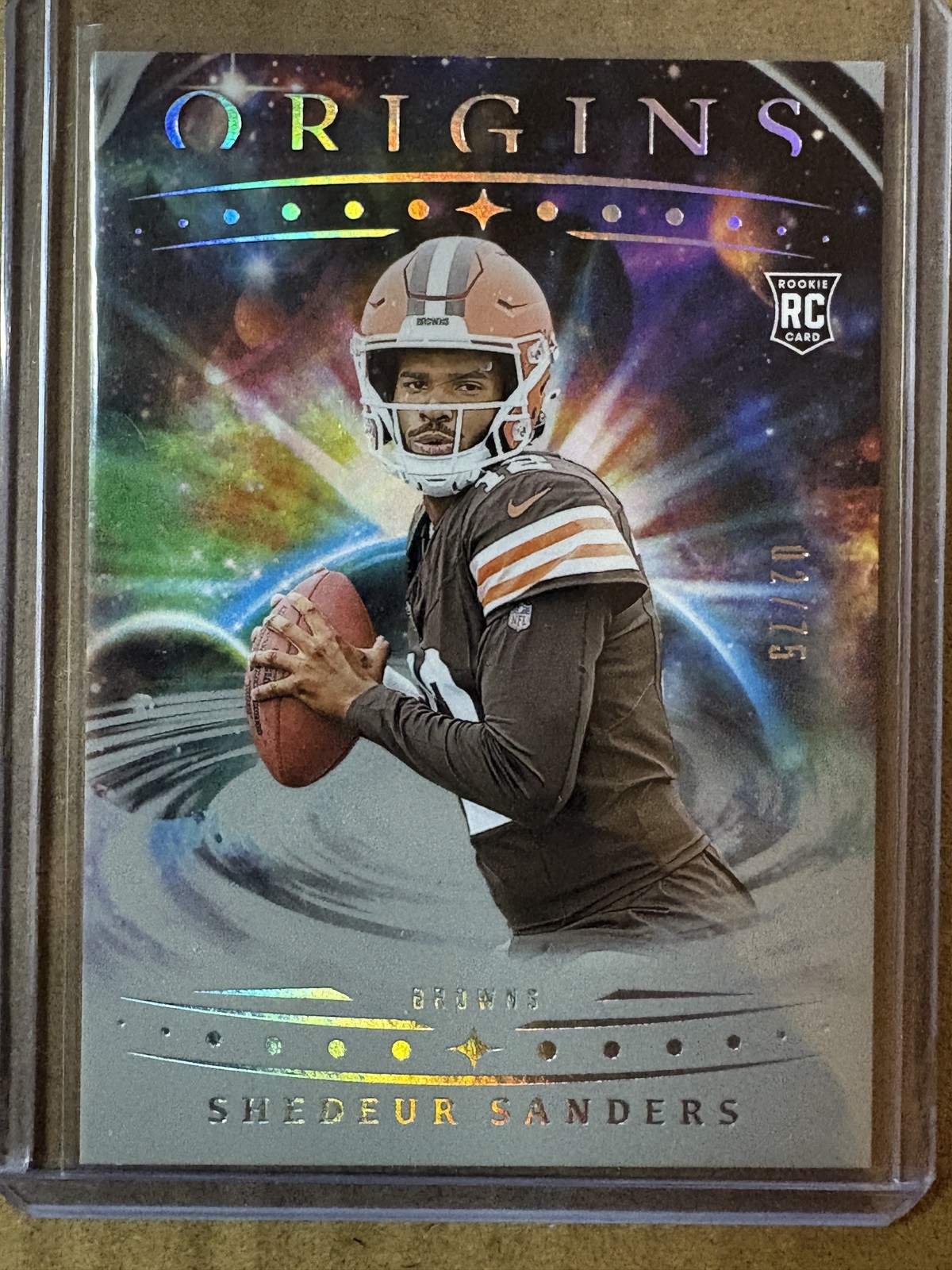 2025 Panini Origins #107 Shedeur Sanders Silver Rookie #/75 Cleveland Browns