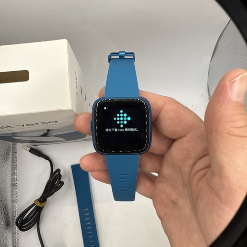 Fitbit Versa Lite Edition Activity Tracker - Marina Blue boxed With Charger - Picture 5 of 8