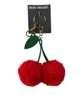 Double Cherry Plush Keychain With Hook 