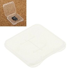 100 PCS Transparent Plastic Storage Box for Micro SD Cards, 3.8 x 3.7 x 0.4 cm