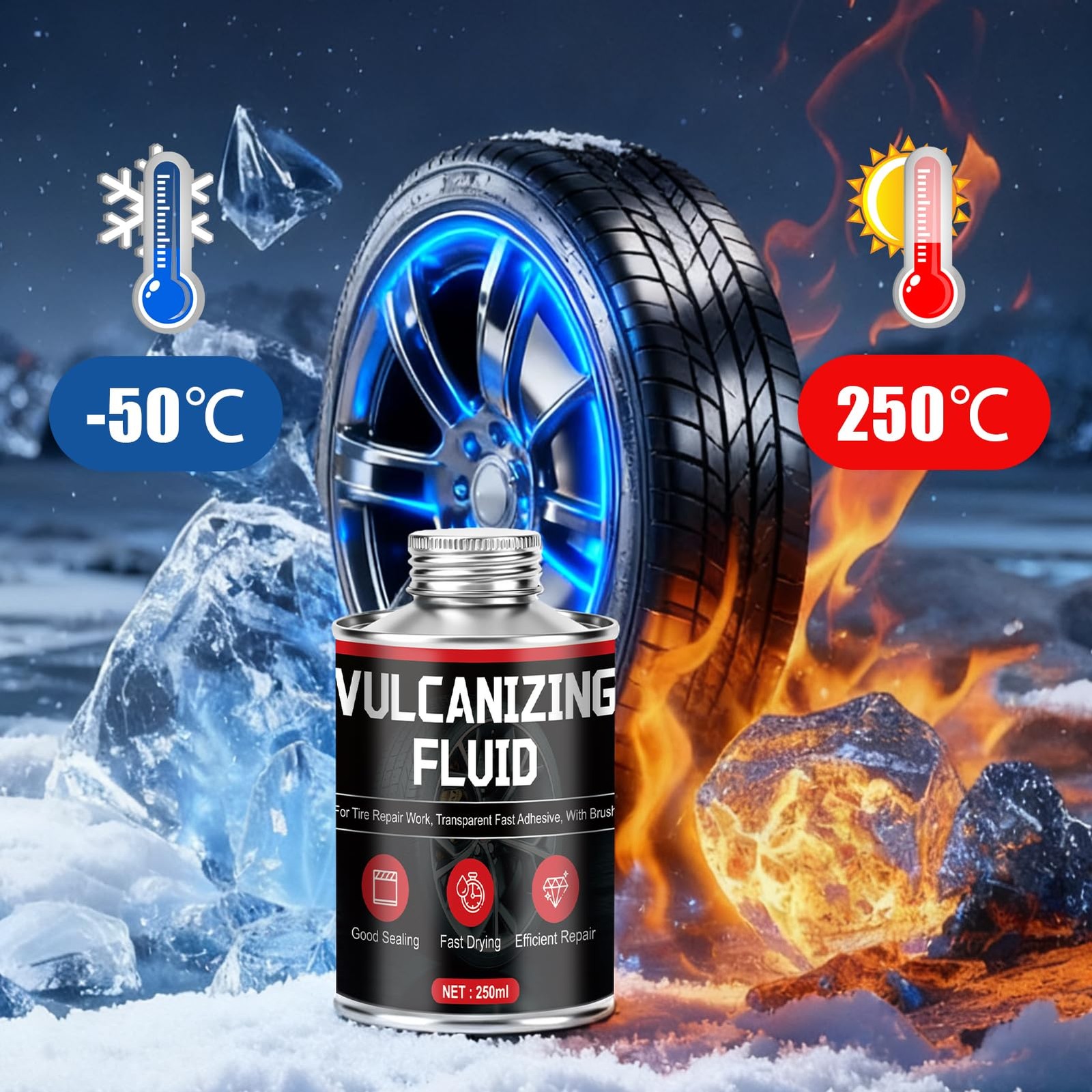 Kit di Mastice per Riparazione Pneumatici Auto foto 5