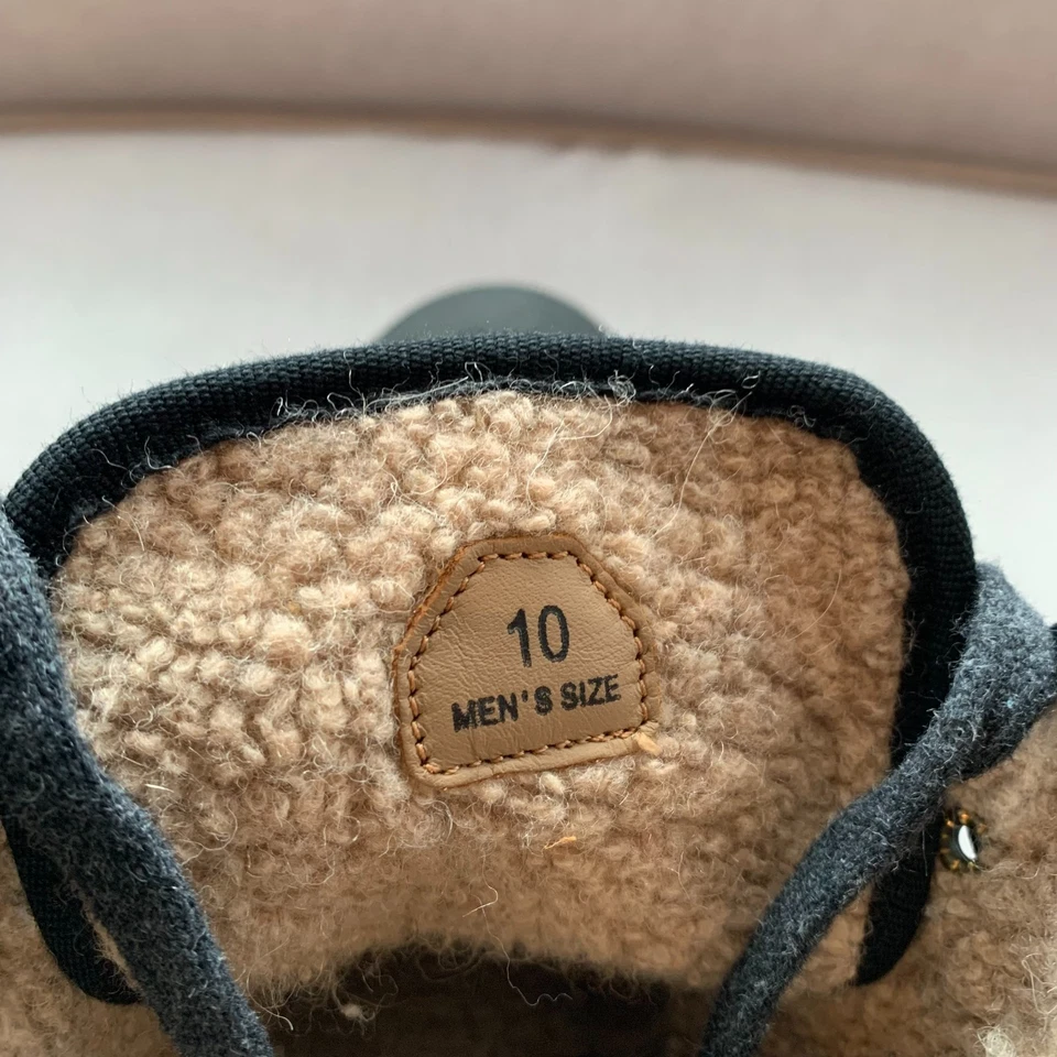 Hogan Mens Winter Boot Size 10 Black Lace Up Textile Rubber Suede Made In Italy - Image 4 of 4