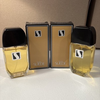 Avon Vintage Black Suede Cologne Spray 3 oz  1987 Natural Spray Cologne Set Of 2