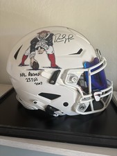 Randy Moss Speedflex Inscribed Patriots Throwback Record Hall Of Fame Beckett