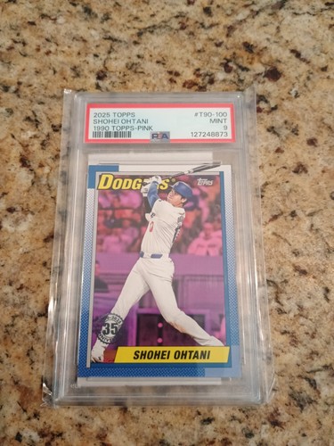 2025 Topps Series 1 1990 Topps Baseball Pink Shohei Ohtani #T90-100 PSA 9 MINT