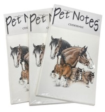 Vintage Note Paper Laura Rogers Pet Notes Clydesdale Draft Horse 1994 Lot Of 3