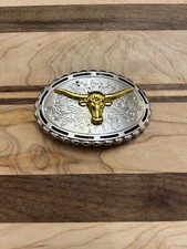 Western 3D Cowboy Cowgirl Bull belt buckle perfect Valentines/Birthday Gift