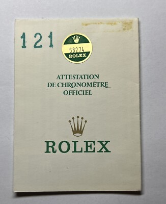 Warranty Certificate Rolex 68274 Date Just Lady Genuine