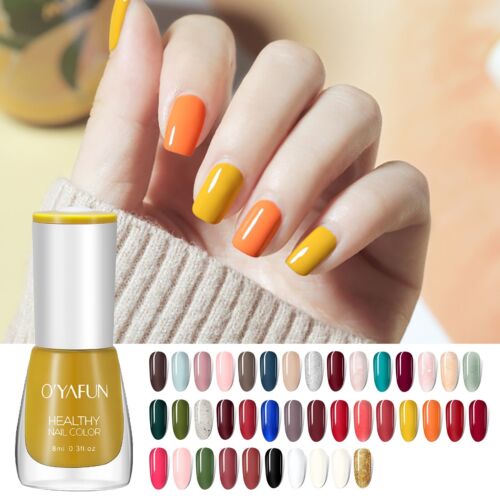 8ml Nail Polish Eco-Friendly Easy Peel Off & Quick Dry Water Based Nail Polish