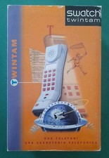 Telefono Swatch Twintam anni '90, colore Blue Moon - Nuovo - Rimanenza Di Magazz