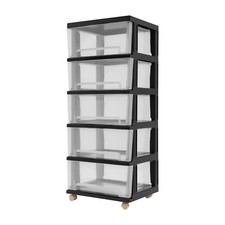 Kunststoff-Schubladenbox mit Rollen Für Schlafzimmer Bad Schule & Büro Schublade