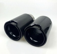 Real Carbon Fiber Bmw M Performance Exhaust Tip - M Sport Black On Black Muffler Real Carbon Fiber Bmw M Performance Exhaust Tip - M Sport Black On Black Muffler