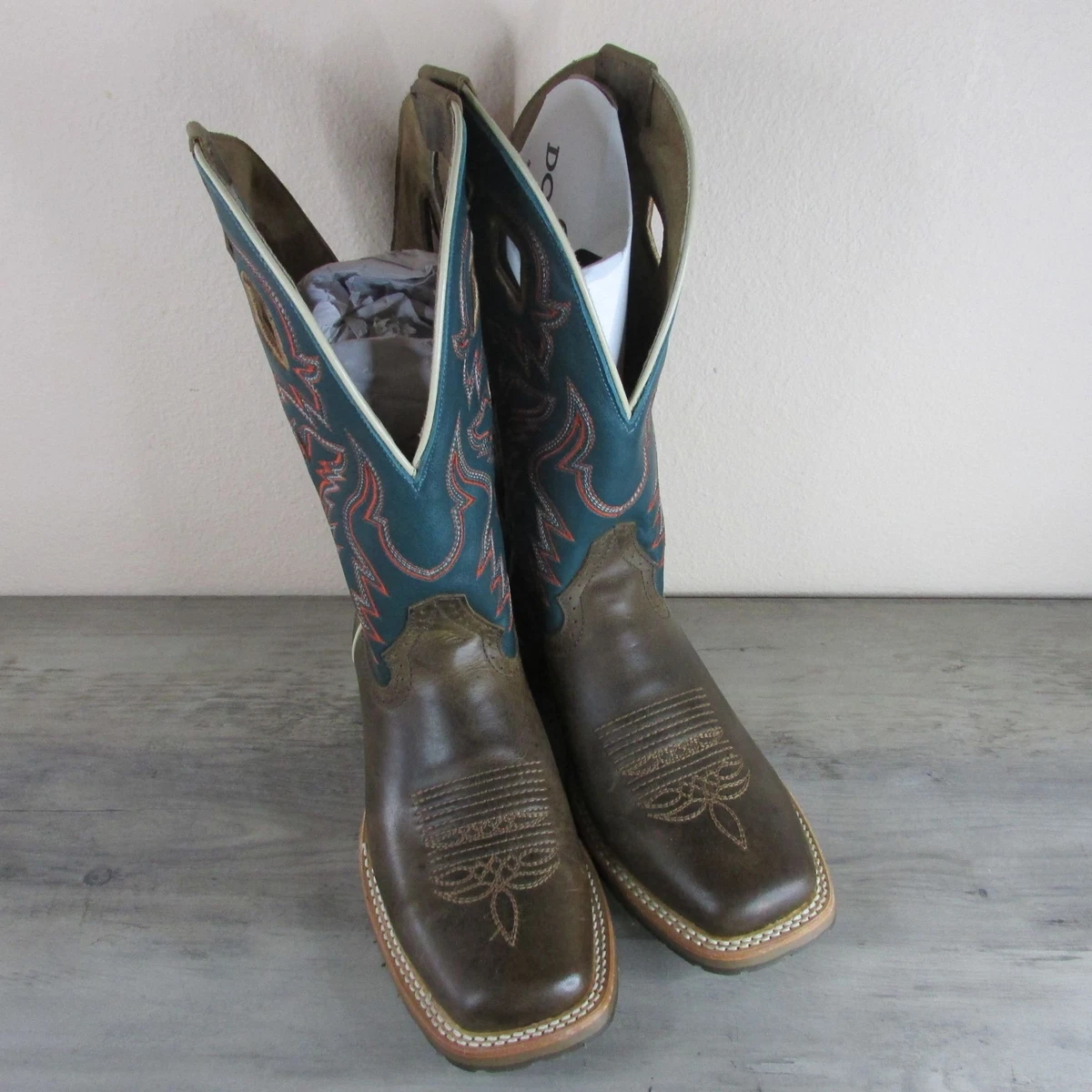 Double H Men s 12 Inch Elliott Wide Square Toe Boots Dark Brown