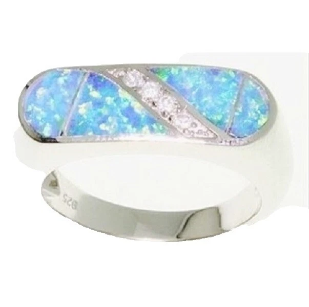 Anillos de Plata de Ley Piedra Ópalo para hombres