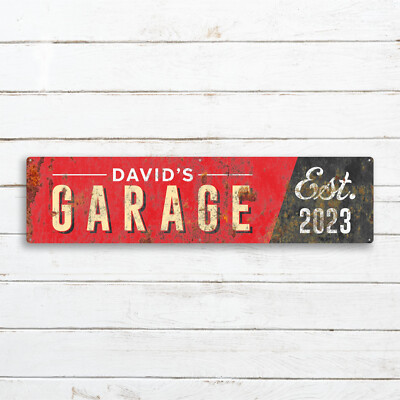 Personalisiertes Garagenschild Vintage Retro Style Schild 12 - Mechaniker Geräteschuppen Plakette