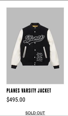 PAPER PLANES   VARSITY JACKET SIZE MD NWT   With Hat Nwt Also.
