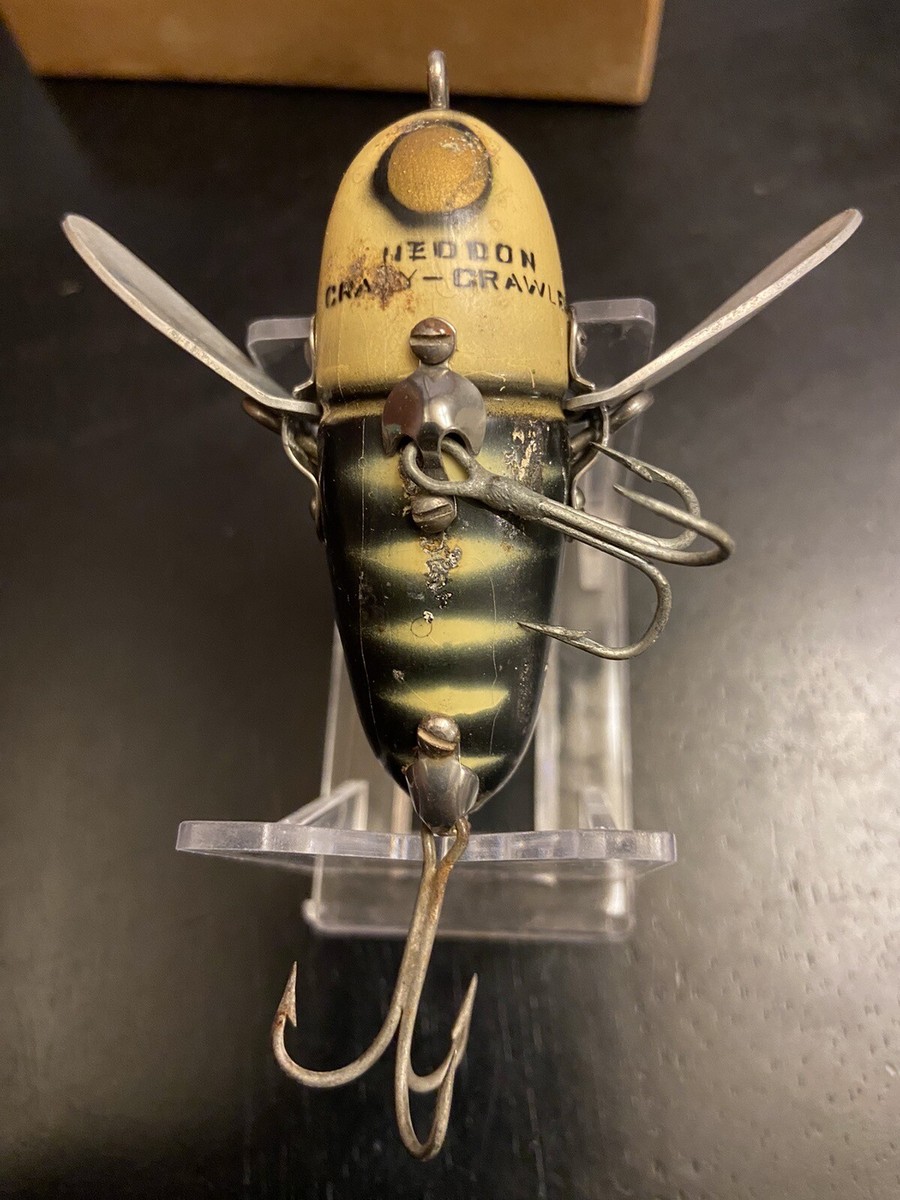 ＨEＤＤ ON クレージークローラー2120ＢWＨ Heddon #2120 BWH Crazy Crawler, SR, Correct Box, C. 1946-64