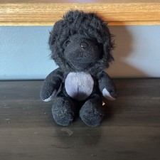 Rare VTG Liquid Blue Grateful Dead Bean Bear Midnight Black Lion Plush 7.5  