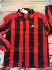 Adidas Originals Satin Mens Medium Coaches Track Jacket 1B8392 Black Red