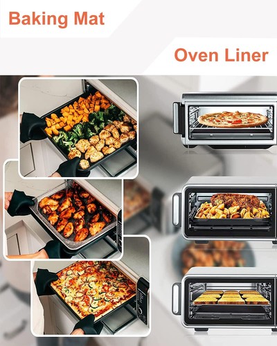 3x Oven Mat Bottom Liner Sheet Large Heavy Duty Reusable BBQ Grill Mat UK - Picture 3 of 6
