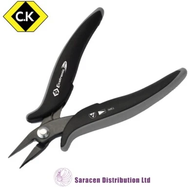 C.K CK MICRO PRECISION ESD ECOTRONIC SHORT SNIPE NOSE PLIERS - T3890