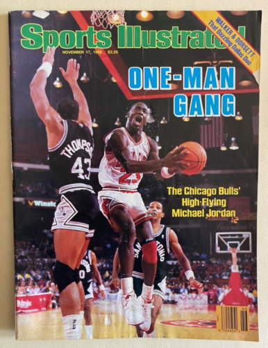 1986 SPORTS ILLUSTRATED MAGAZINE MICHAEL JORDAN NO LABEL ONE-MAN GANG CHICAGO