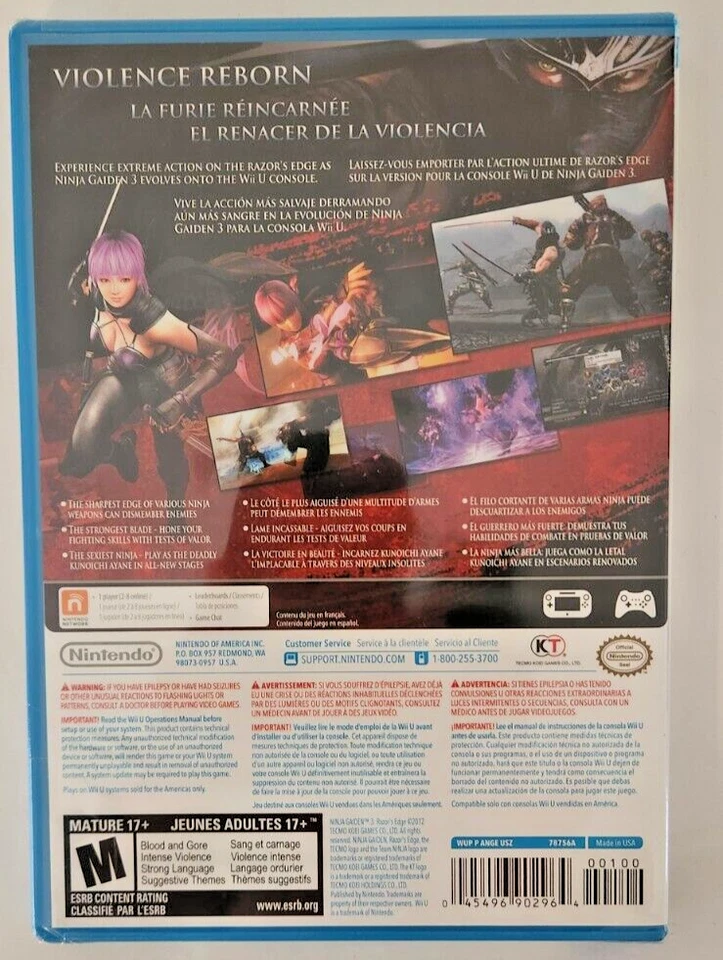 Ninja Gaiden 3: Razor's Edge Wii U Brand New Game (2012 Hack & Slash) - Image 3 of 3