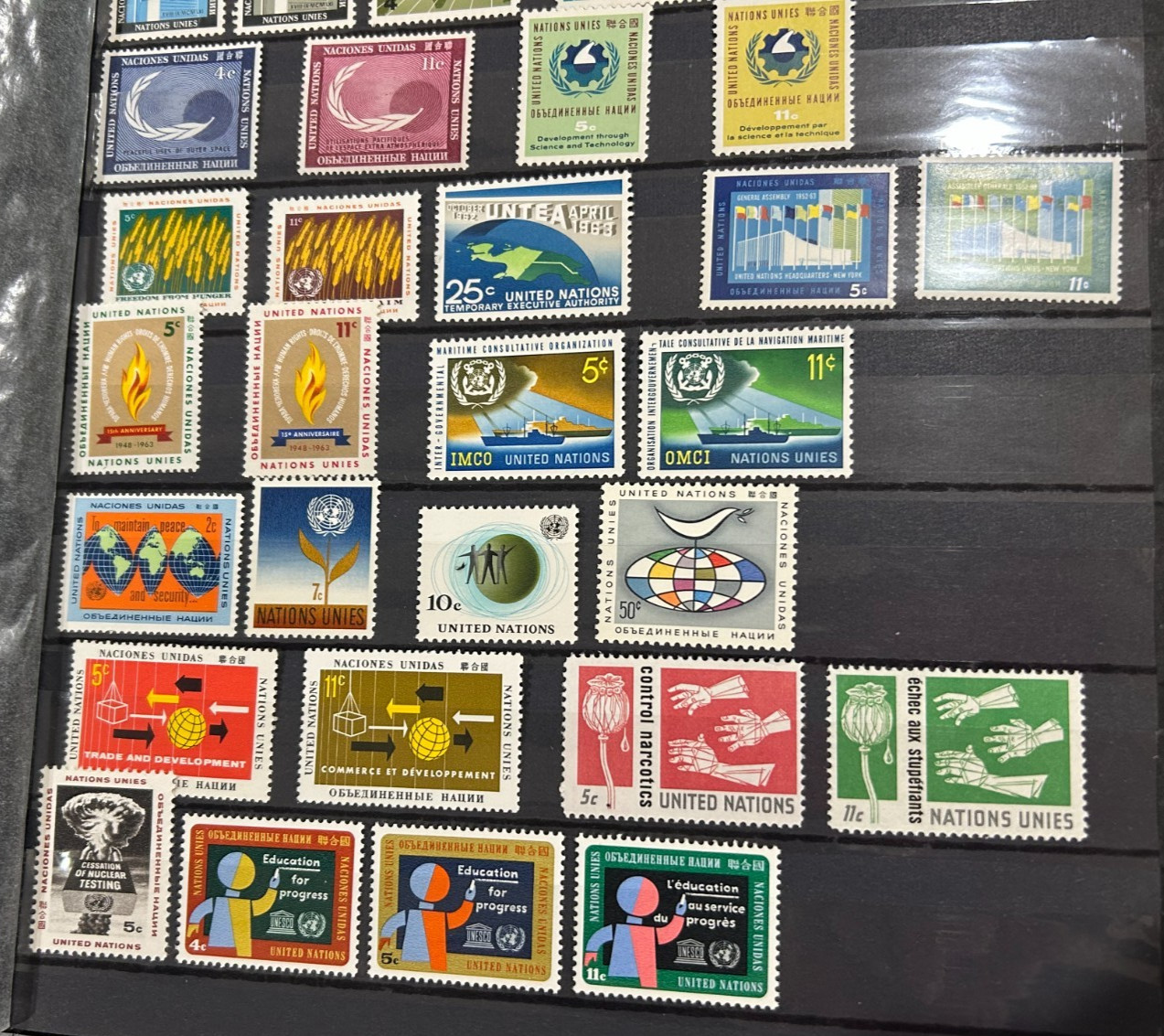 UN NY Scott 108-136, Set Complete, 29 stamps, MNH, LM2