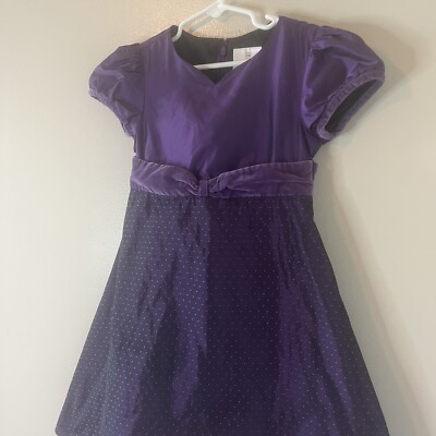 Hanna Andersson Girls Purple Formal Dress Short Sleeves Size 100 (4) | eBay