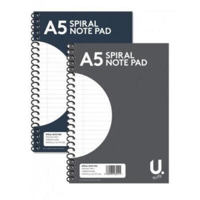 A5 Spiral Notizblock liniert 160 Papier verdrahtet Jotter Block perfekt für Arbeit/Schule