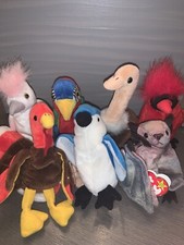 TY BEANIE BABY / BABIES BIRDS - LOT OF RETIRED AND RARE 7- BIRD LOT ALL TAGGED