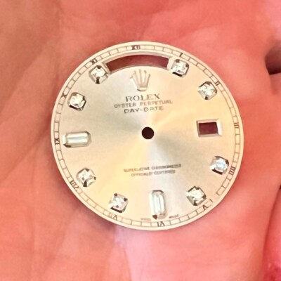 ROLEX Day Date Rhodium Original Factory Diamond Dial 18039, 18239