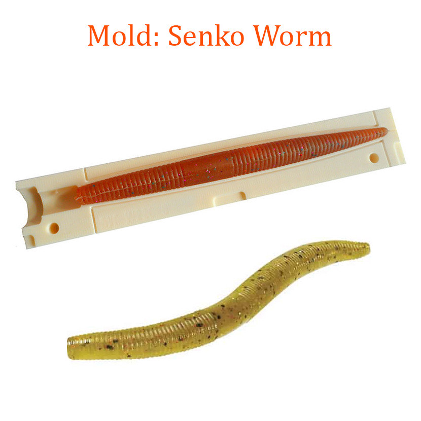 Mold Senko Worm Soft Plastic Fishing Lure Bait Making 3-6
