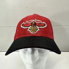 Vintage Atlanta Hawks Strapback Hat Cap Drew Pearson NBA Basketball Mesh Logo