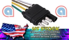 4-Way, Flat 4 Pin 1 feet/12 in Trailer Light Wiring Harness Plug Wire Connector
