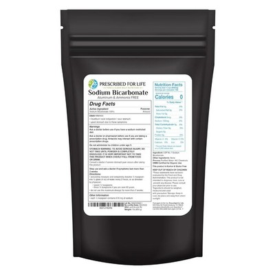 Prescribed For Life, Natural Sodium Bicarbonate (Baking Soda) Powder, 1 Lb Pouch