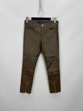 Womens leather pants Helmut Lang Size 8 Color Brown Duties Paid USA 