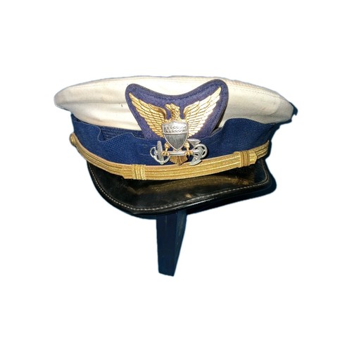 Military Dress Hat - U.S. Coast Guard Officer’s Combo Cover Size 71/2 Vintage