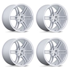 Set 4 18 Rotiform Rc209 Rps 18x8.5 5x4.5 35mm Matte Silver Diamond Cut Lip Rims