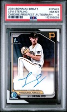2024 BOWMAN DRAFT CHROME PRSPCT AUTOS #CPALS LEVI STERLING PSA 8