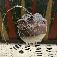 Ram Christmas Ornament Metal Flat Laser Cut Aries Horoscope