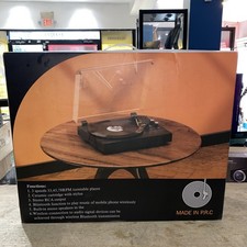 Vintage Turntable Record Player, MZL-T01 Black Wood