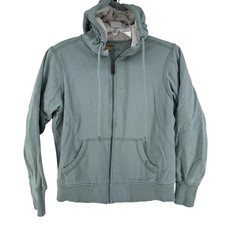 Carhartt Hoodie Youth Large 12-14 Green Sherpa Lined Full Zip Sweatshirt