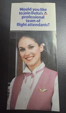 Delta Flight Attendant Employment Brochure Vintage