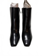 Anne Klein Black Leather Ankle Boots